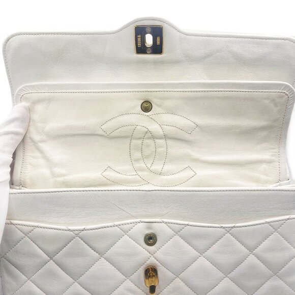 Authentic CHANEL CC 24K Paris Limited Double Flap Bag Lambskin Matelasse Chain - Picture 11 of 16